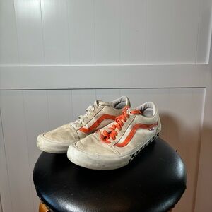 White and Orange Vans. Men’s 12